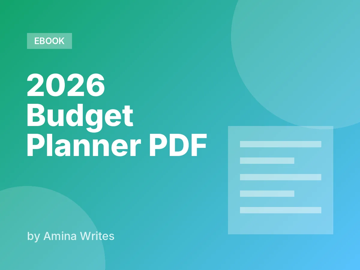 2026 Budget Planner PDF