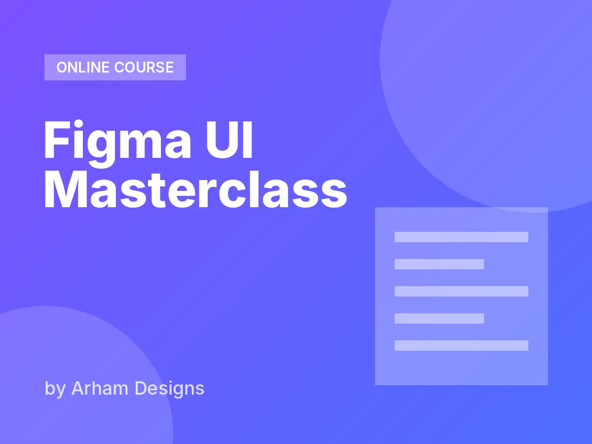 Figma UI Masterclass