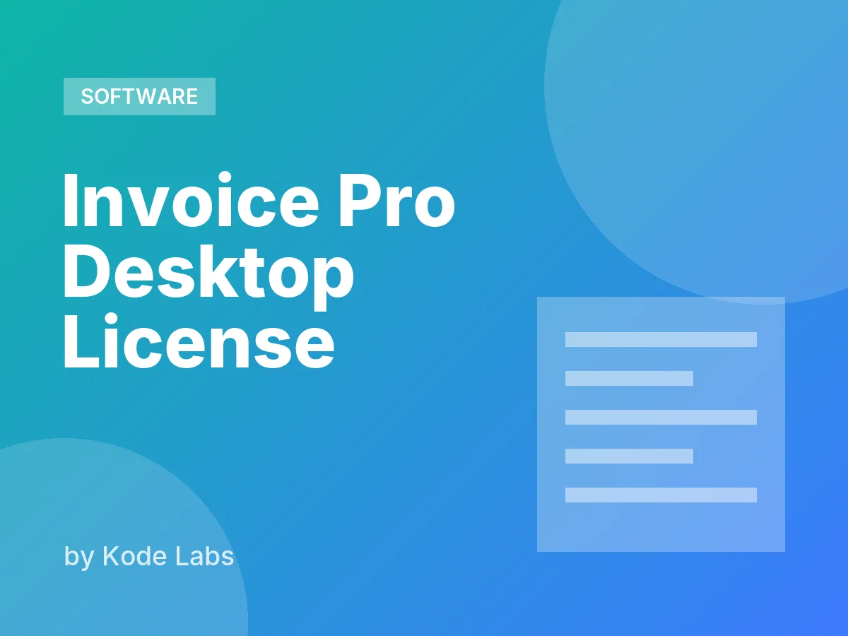 Invoice Pro Desktop License