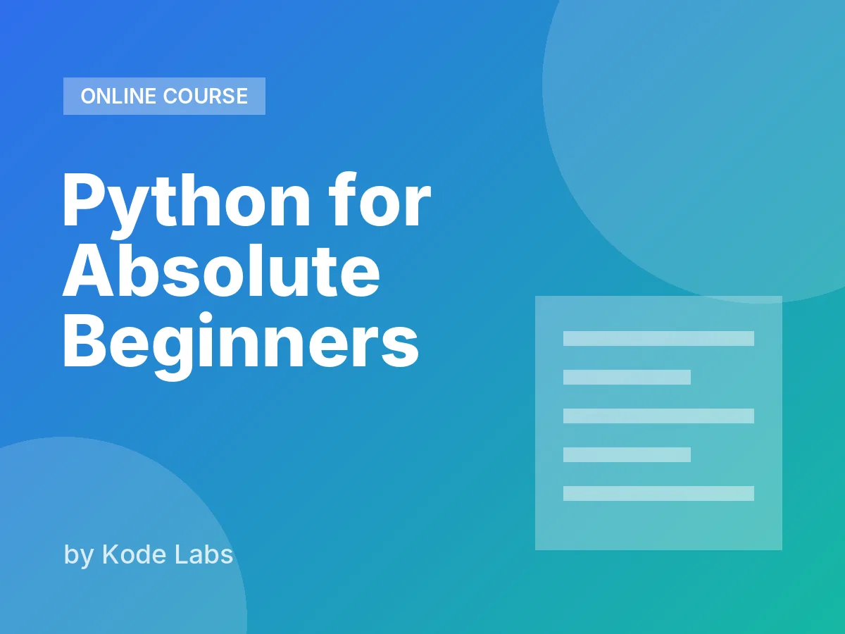 Python for Absolute Beginners